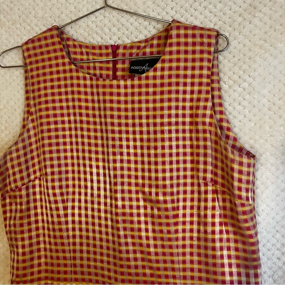 Positive Attitude Womens Y2K Vintage Mini Dress Sleeveless Colorful Bright Sz 12 - Picture 2 of 11